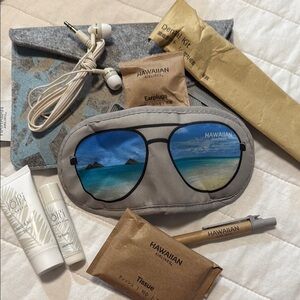Hawaiian Airlines Travel Kit with Eye Mask
